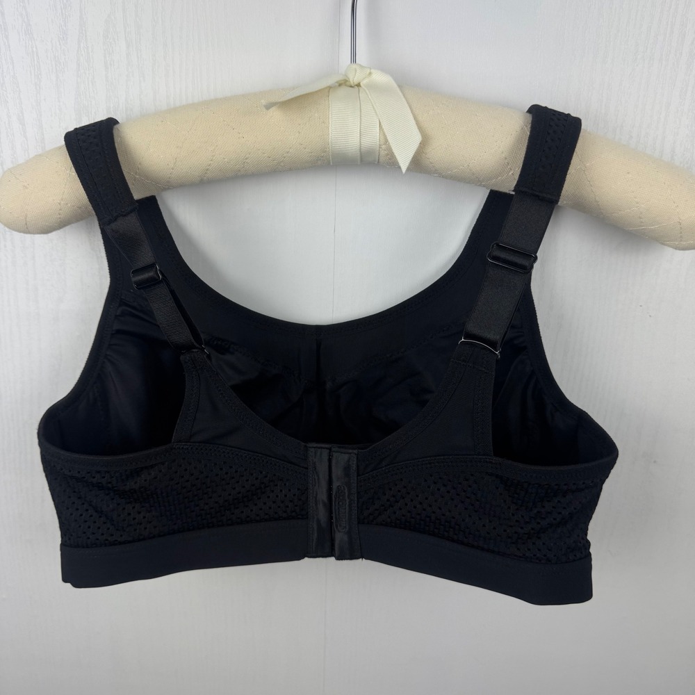 Glamorise Sport 36D Sports Bra‎ Black Underwire High Impact Back Closure 9066 - Picture 5 of 13